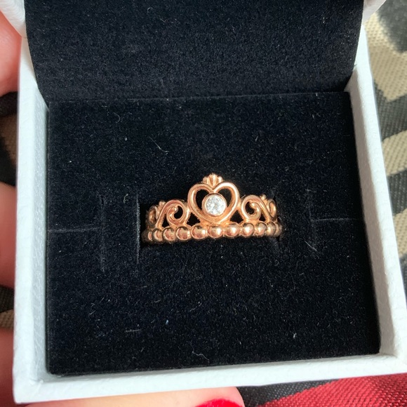 rose gold pandora princess ring - Picture 2 of 5